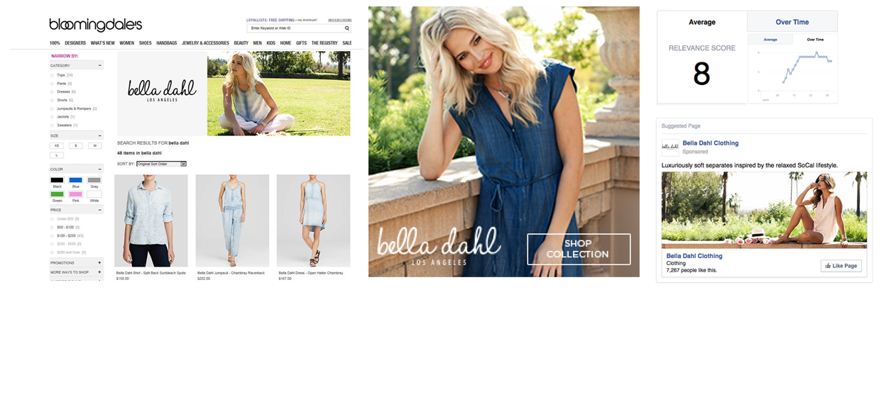 social and search fashion campaign